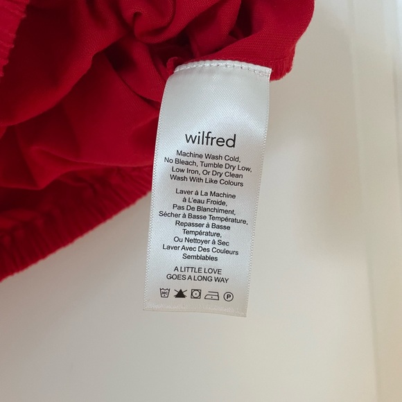 Wilfred Ruffle Strap Crop Top Red XXS - Picture 6 of 6